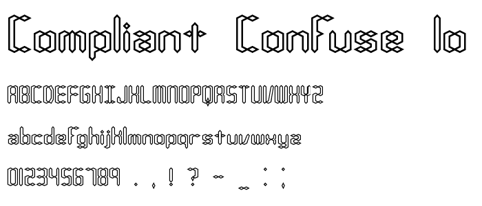 Compliant Confuse 1o -BRK- font